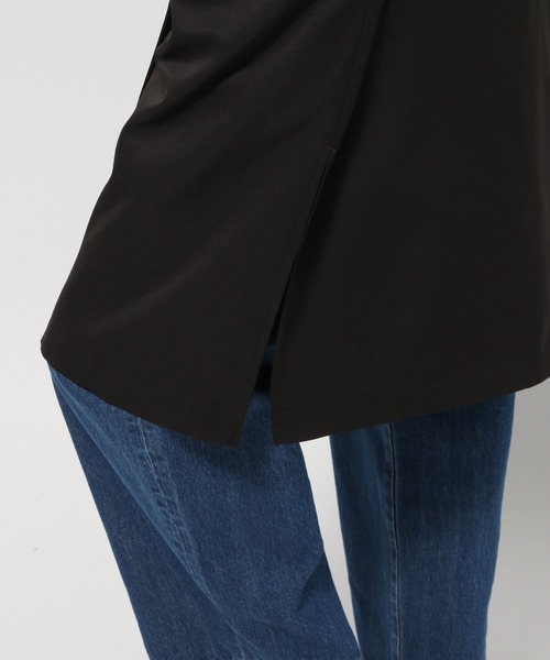 saloon（サルーン）の「SALOON(サルーン)/グロスツイルトレンチジレベスト（ベスト・レディース・ベージュ/ブラック・FREE）」の4枚目の写真