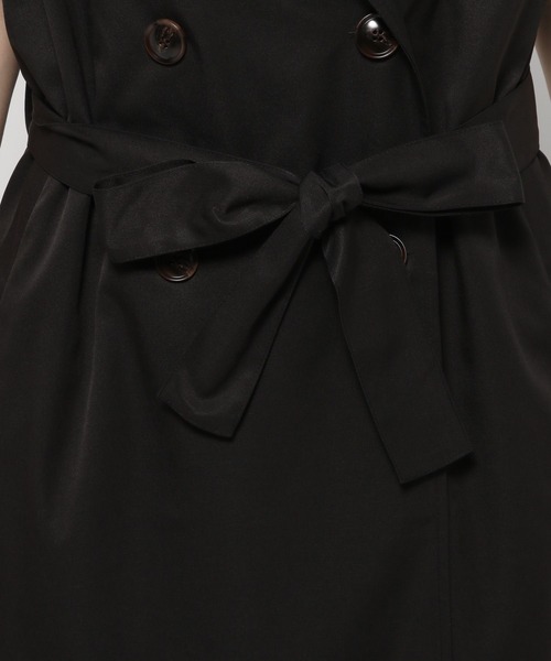 saloon（サルーン）の「SALOON(サルーン)/グロスツイルトレンチジレベスト（ベスト・レディース・ベージュ/ブラック・FREE）」の7枚目の写真