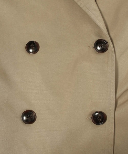 saloon（サルーン）の「SALOON(サルーン)/グロスツイルトレンチジレベスト（ベスト・レディース・ベージュ/ブラック・FREE）」の10枚目の写真