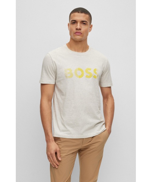 BOSS(ボス)の「ロゴアート ワークコットンジャージー Tシャツ(Tシャツ/カットソー・メンズ・ダークブルー/グレー/ライトグレー/イエロー・XL/XXL/M/S/L/XXXL)」の16枚目の写真