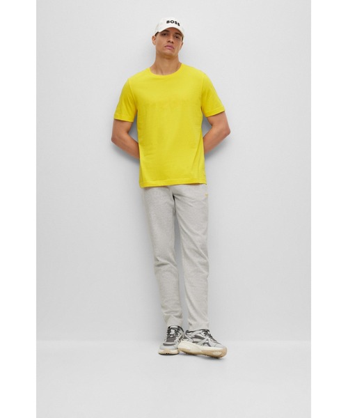 HUGO BOSS◆ロゴ グラフィティ アートワーク コットンTシャツ BOSS - Cotton-jersey T-shirt with logo artwork - Light Beige