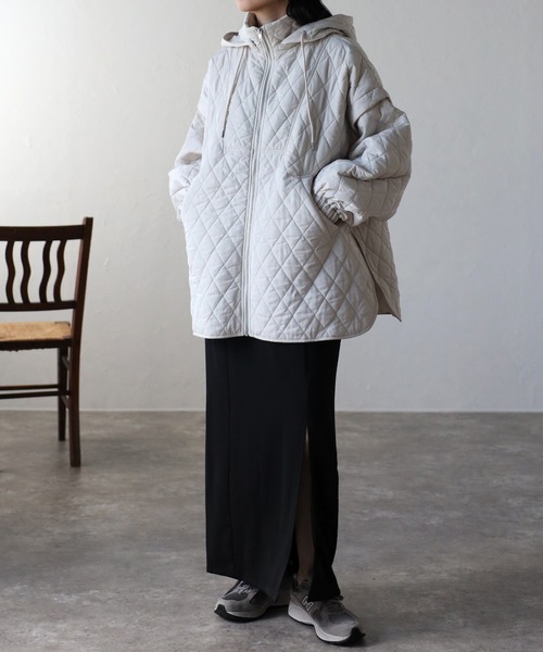 ap retro（アプレトロ）の「【袖部分取り外し可能】キルティング2WAYブルゾン/パディングブルゾン（ダウンジャケット/コート・レディース・アイボリー/ブラック/カーキ・FREE）」の7枚目の写真