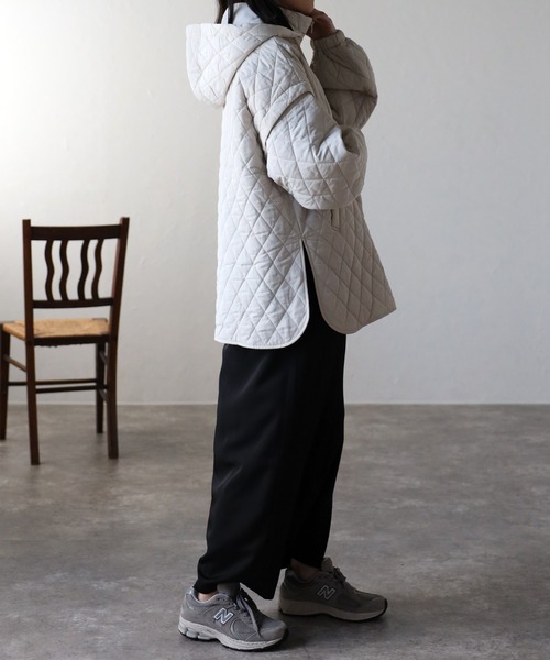 ap retro（アプレトロ）の「【袖部分取り外し可能】キルティング2WAYブルゾン/パディングブルゾン（ダウンジャケット/コート・レディース・アイボリー/ブラック/カーキ・FREE）」の9枚目の写真
