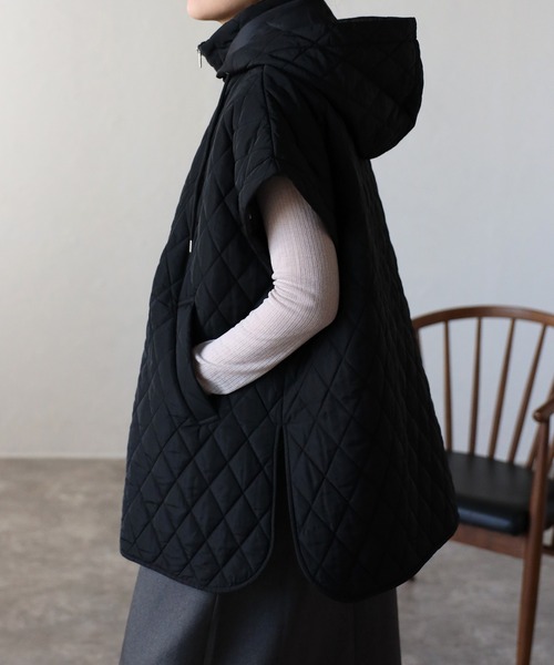 ap retro（アプレトロ）の「【袖部分取り外し可能】キルティング2WAYブルゾン/パディングブルゾン（ダウンジャケット/コート・レディース・アイボリー/ブラック/カーキ・FREE）」の18枚目の写真