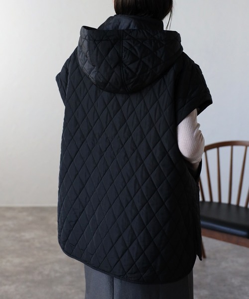 ap retro（アプレトロ）の「【袖部分取り外し可能】キルティング2WAYブルゾン/パディングブルゾン（ダウンジャケット/コート・レディース・アイボリー/ブラック/カーキ・FREE）」の21枚目の写真