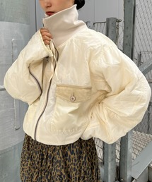 【etsinta/エシンタ】リメイクスタンドカラーZIPブルゾン