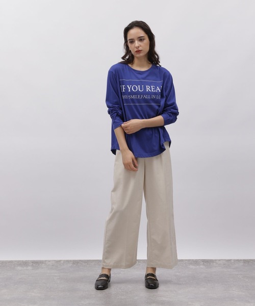 LAKOLE(ラコレ)の「ロゴプリントT / 977352(Tシャツ/カットソー・レディース・グレー/ブラック/ブルー/オフホワイト・MEDIUM/SMALL)」の5枚目の写真