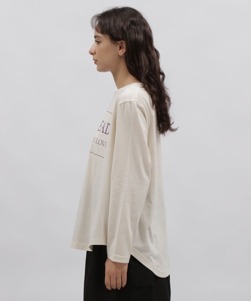 LAKOLE(ラコレ)の「ロゴプリントT / 977352(Tシャツ/カットソー・レディース・グレー/ブラック/ブルー/オフホワイト・MEDIUM/SMALL)」の8枚目の写真