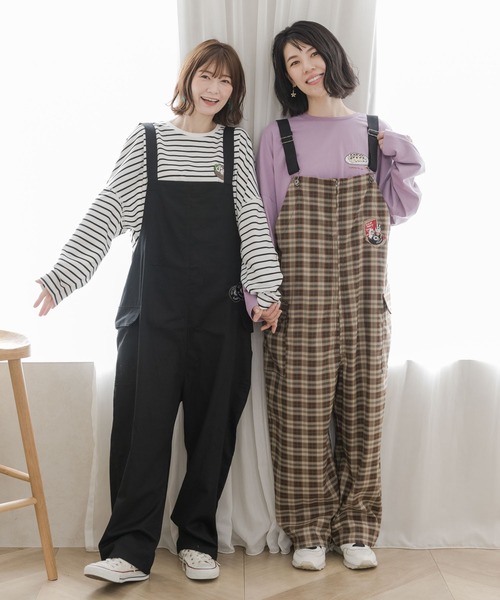 ScoLar（スカラー）の「333006：レコードを回すウサギとクマの刺繍オーバーオール（サロペット/オーバーオール・メンズ・ネイビー/ブラウン/ブラック・M）」の20枚目の写真