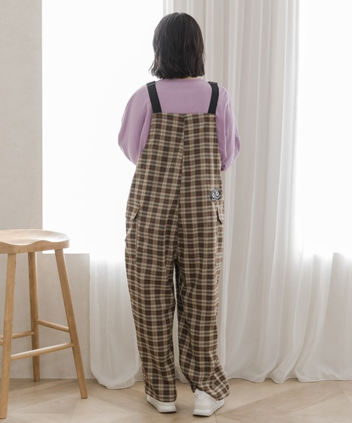 ScoLar（スカラー）の「333006：レコードを回すウサギとクマの刺繍オーバーオール（サロペット/オーバーオール・メンズ・ネイビー/ブラウン/ブラック・M）」の8枚目の写真