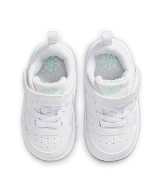 NIKE（ナイキ）の「NIKE ナイキ 12-16 COURT BOROUGH LOW (TD) コート ボロー LOW リクラフト TD KDV5458 102WHT/JADICE（スニーカー・キッズ・ホワイト・12/13/14/15 /16）」の9枚目の写真