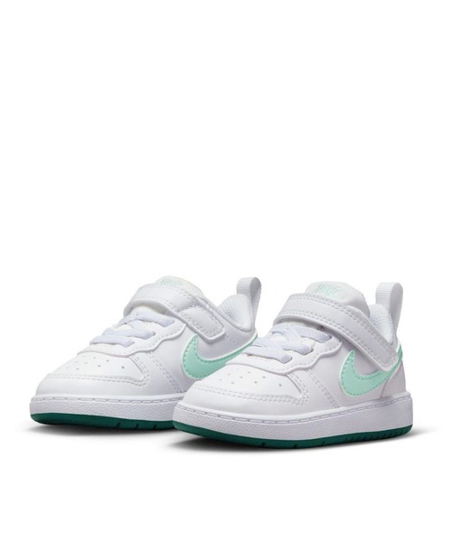 NIKE（ナイキ）の「NIKE ナイキ 12-16 COURT BOROUGH LOW (TD) コート ボロー LOW リクラフト TD KDV5458 102WHT/JADICE（スニーカー・キッズ・ホワイト・12/13/14/15 /16）」の8枚目の写真