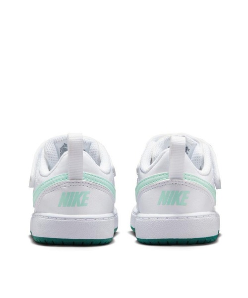 NIKE（ナイキ）の「NIKE ナイキ 12-16 COURT BOROUGH LOW (TD) コート ボロー LOW リクラフト TD KDV5458 102WHT/JADICE（スニーカー・キッズ・ホワイト・12/13/14/15 /16）」の7枚目の写真