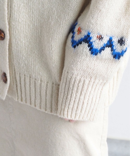 cepo（セポ）の「キュウシン柄クルーネックカーディガン（カーディガン/ボレロ・レディース・ネイビー/オフホワイト・M）」の10枚目の写真