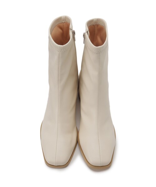 ESPERANZA（エスペランサ）の「◆スクエアトゥストレッチショートブーツ【ESPERANZA_blanca】（ブーツ・レディース・アイボリー/ブラック・L/M/LL/S）」の10枚目の写真