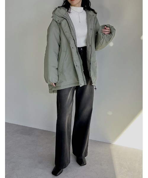 セール】[HITアウター][低身長サイズ有]中綿入りオーバーサイズ