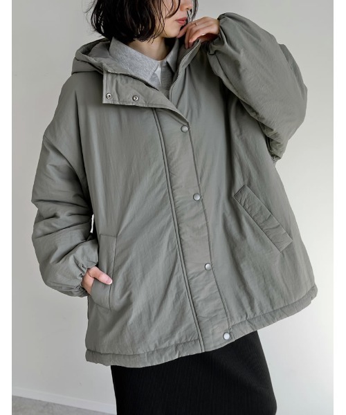 セール】[HITアウター][低身長サイズ有]中綿入りオーバーサイズ