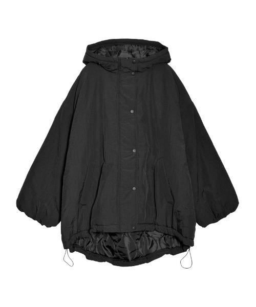 Re:EDIT（リエディ）の「[HITアウター][低身長サイズ有]中綿入りオーバーサイズモンスターパーカーコート（ダウンジャケット/コート・レディース・ブラック/アイボリー/カーキ・MEDIUM/SHORT/LARGE）」の15枚目の写真