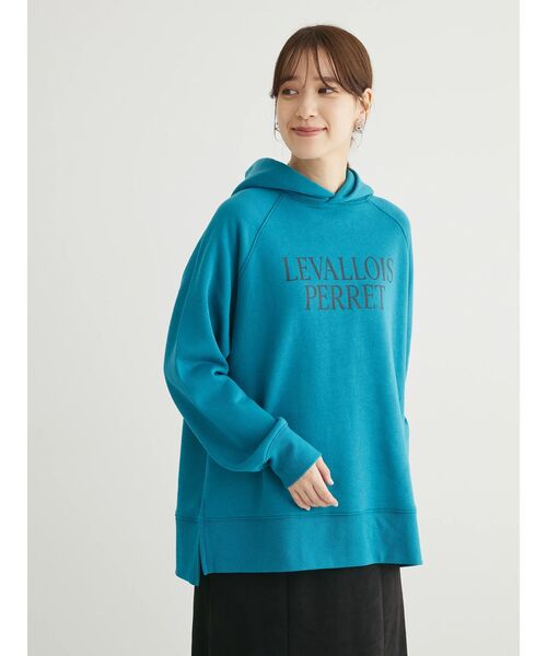 Green　Parks（グリーンパークス）の「裏起毛パーカー（スウェット・レディース・ライトベージュ/ダークネイビー/ホワイト系その他2/ブラック/ブルー/グリーン・FREE）」の7枚目の写真