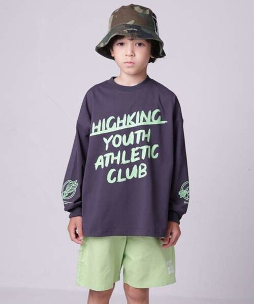 highking(ハイキング)の「highking / youth ロングスリーブ Tシャツ 24(100~120cm )(Tシャツ/カットソー・キッズ・ブラック/ネイビー・110/100)」の2枚目の写真