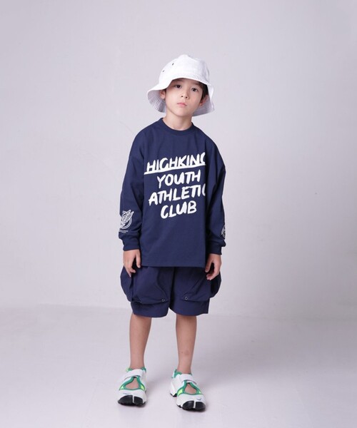 highking(ハイキング)の「highking / youth ロングスリーブ Tシャツ 24(100~120cm )(Tシャツ/カットソー・キッズ・ブラック/ネイビー・110/100)」の3枚目の写真