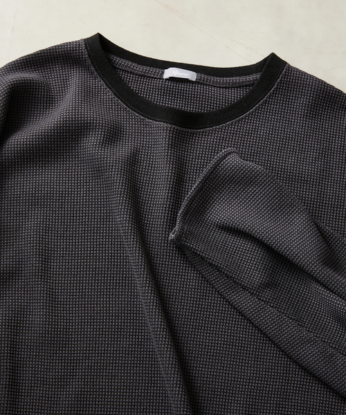 JOURNAL STANDARD relume（ジャーナルスタンダード　レリューム）の「レイヤードラウンド サーマルTシャツ（Tシャツ/カットソー・メンズ・チャコールグレー/グレー/アイボリー/ホワイト×ホワイト・SMALL/MEDIUM/LARGE）」の19枚目の写真