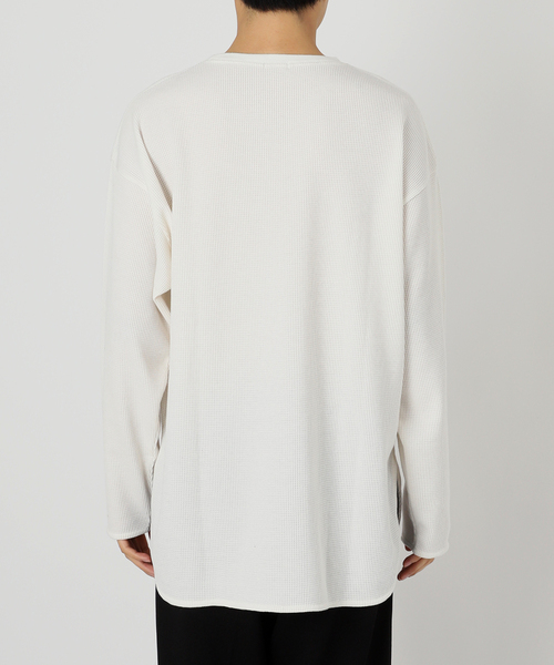 JOURNAL STANDARD relume（ジャーナルスタンダード　レリューム）の「レイヤードラウンド サーマルTシャツ（Tシャツ/カットソー・メンズ・チャコールグレー/グレー/アイボリー/ホワイト×ホワイト・SMALL/MEDIUM/LARGE）」の13枚目の写真