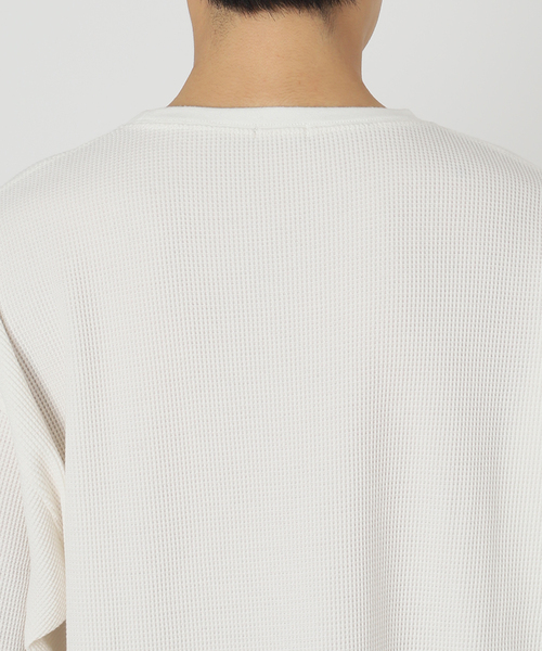 JOURNAL STANDARD relume（ジャーナルスタンダード　レリューム）の「レイヤードラウンド サーマルTシャツ（Tシャツ/カットソー・メンズ・チャコールグレー/グレー/アイボリー/ホワイト×ホワイト・SMALL/MEDIUM/LARGE）」の15枚目の写真