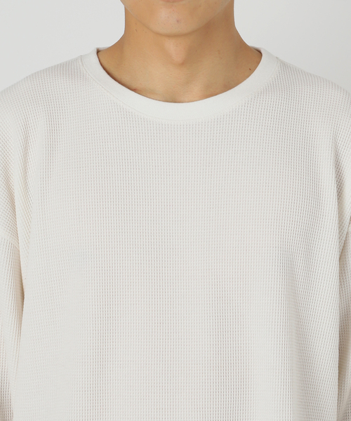 JOURNAL STANDARD relume（ジャーナルスタンダード　レリューム）の「レイヤードラウンド サーマルTシャツ（Tシャツ/カットソー・メンズ・チャコールグレー/グレー/アイボリー/ホワイト×ホワイト・SMALL/MEDIUM/LARGE）」の20枚目の写真