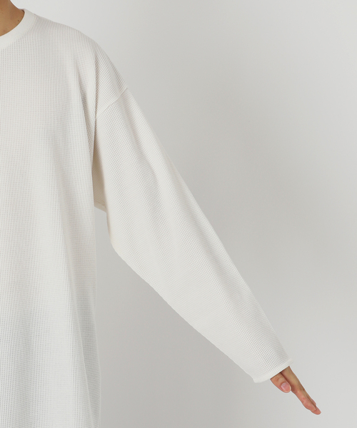 JOURNAL STANDARD relume（ジャーナルスタンダード　レリューム）の「レイヤードラウンド サーマルTシャツ（Tシャツ/カットソー・メンズ・チャコールグレー/グレー/アイボリー/ホワイト×ホワイト・SMALL/MEDIUM/LARGE）」の18枚目の写真