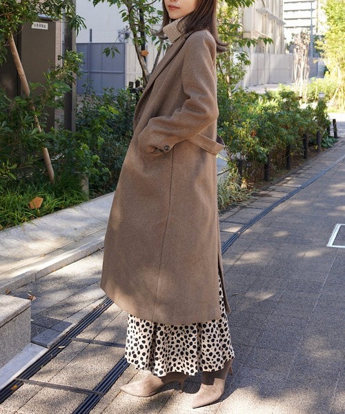 Mela(メラ)の「SLIM LONG CHESTER COAT(チェスターコート・レディース・ブラック/ベージュ・FREE)」の8枚目の写真