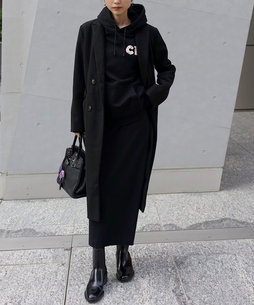 Mela(メラ)の「SLIM LONG CHESTER COAT(チェスターコート・レディース・ブラック/ベージュ・FREE)」の12枚目の写真