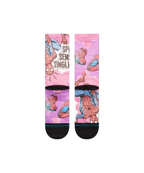 MARVEL(マーベル)の「【STANCE/スタンス】SPIDEY SENSES ●MARVEL(マーベル)コラボモデル スパイダーマン(ソックス/靴下・メンズ・マジェンタ・LARGE)」の3枚目の写真