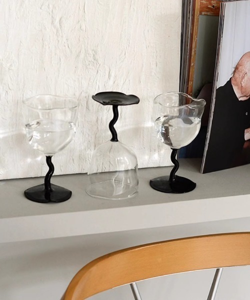 Made in I（メイドインアイ）の「mid-century uneven shaped glass（グラス/マグカップ/タンブラー・レディース・ブラック/オレンジ系その他/クリア・FREE）」の19枚目の写真
