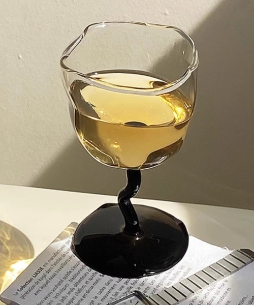 Made in I（メイドインアイ）の「mid-century uneven shaped glass（グラス/マグカップ/タンブラー・レディース・ブラック/オレンジ系その他/クリア・FREE）」の13枚目の写真
