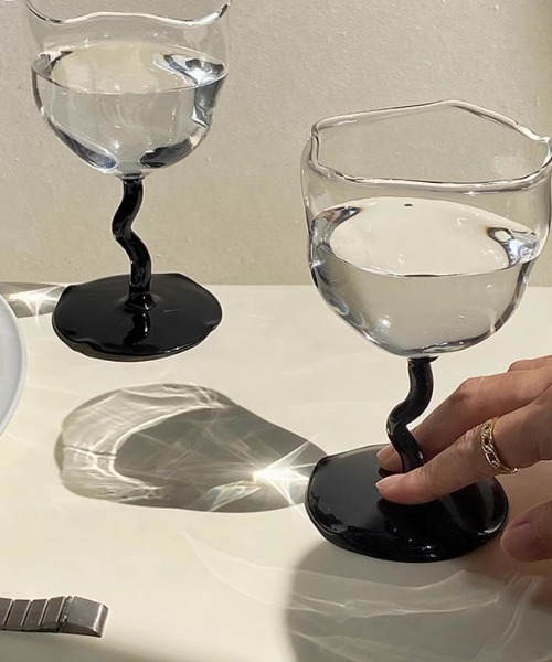Made in I（メイドインアイ）の「mid-century uneven shaped glass（グラス/マグカップ/タンブラー・レディース・ブラック/オレンジ系その他/クリア・FREE）」の22枚目の写真