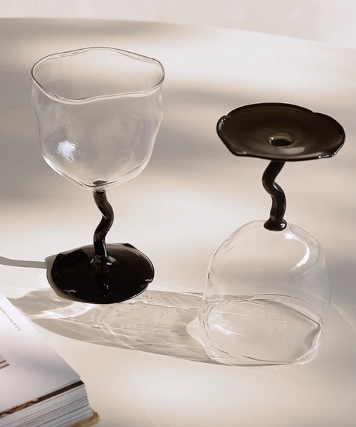 Made in I（メイドインアイ）の「mid-century uneven shaped glass（グラス/マグカップ/タンブラー・レディース・ブラック/オレンジ系その他/クリア・FREE）」の20枚目の写真