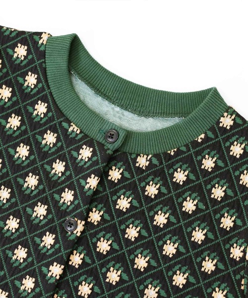 osharewalker（オシャレウォーカー）の「【廃盤】【ZOZO限定】『レトロフラワージャカードニットカーディガン』（カーディガン/ボレロ・レディース・ブラウン/グリーン・FREE）」の16枚目の写真