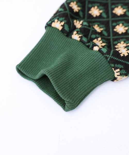 osharewalker（オシャレウォーカー）の「【廃盤】【ZOZO限定】『レトロフラワージャカードニットカーディガン』（カーディガン/ボレロ・レディース・ブラウン/グリーン・FREE）」の18枚目の写真