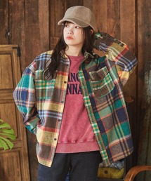 CUBE SUGAR | 起毛チェックビッグシャツ(シャツ/ブラウス)