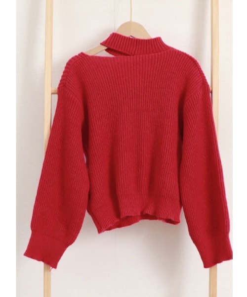 Miniministore（ミニミニストア）の「ショート丈 ニットトップスレディース秋冬（ニット/セーター・レディース・ブラック/アイボリー/レッド・フリー）」の19枚目の写真