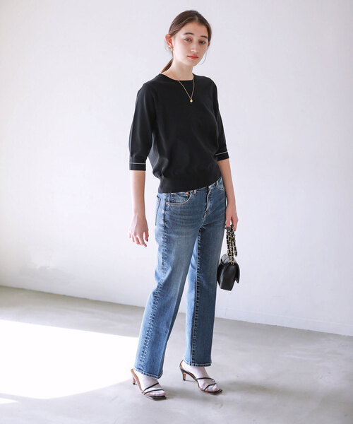 La TOTALITE(ラトータリテ)の「【RED CARD TOKYO/レッドカードトーキョー】Marmalade Midrise(デニムパンツ・レディース・ブルー系その他・23/25/24/22)」の2枚目の写真