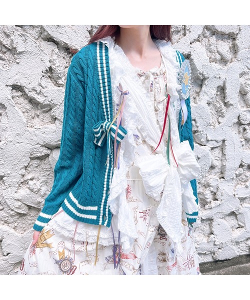 ピンクハウス　サテンリボンが可愛いオーバーベスト Special item～オーバーベストブラウス｜ピンクハウス