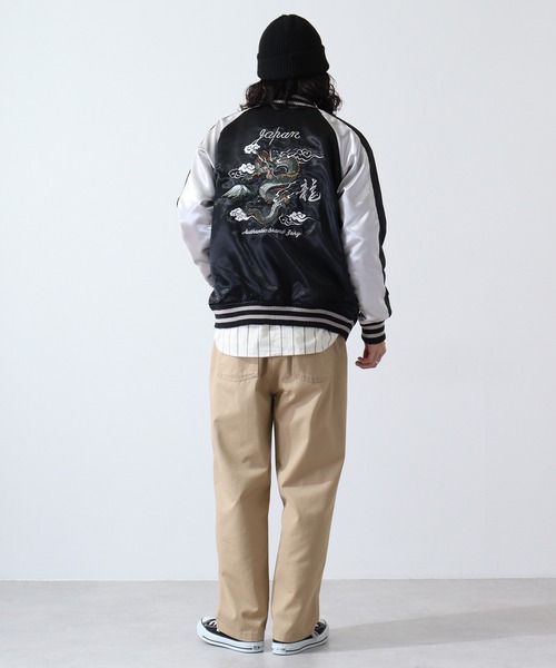 ACE(エース)の「ACE スカジャン(スカジャン・メンズ・カーキ/ブラック×シルバー/ブラック系その他/ピンク/ブラック×ゴールド/ブルー・M/L/LL)」の12枚目の写真