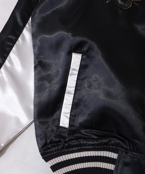 ACE(エース)の「ACE スカジャン(スカジャン・メンズ・カーキ/ブラック×シルバー/ブラック系その他/ピンク/ブラック×ゴールド/ブルー・M/L/LL)」の19枚目の写真