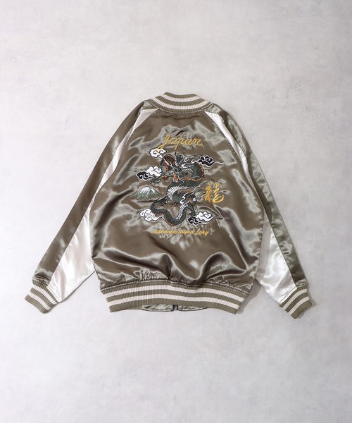 ACE(エース)の「ACE スカジャン(スカジャン・メンズ・カーキ/ブラック×シルバー/ブラック系その他/ピンク/ブラック×ゴールド/ブルー・M/L/LL)」の14枚目の写真