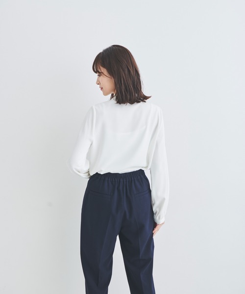 DRESS LAB(ドレスラボ)の「【手洗い可能】タックボウタイブラウス(シャツ/ブラウス・レディース・ホワイト/ピンクベージュ/ブルー・M/S/LL/L)」の15枚目の写真