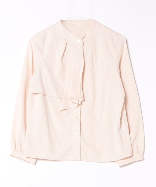 DRESS LAB(ドレスラボ)の「【手洗い可能】タックボウタイブラウス(シャツ/ブラウス・レディース・ホワイト/ピンクベージュ/ブルー・M/S/LL/L)」の19枚目の写真