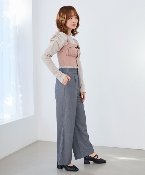 MAJESTIC LEGON(マジェスティックレゴン)の「Ladyライクパワショルトップス(Tシャツ/カットソー・レディース・ブラック/オフホワイト/ピンク・MEDIUM)」の22枚目の写真