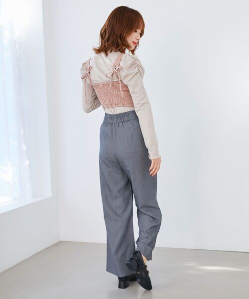 MAJESTIC LEGON(マジェスティックレゴン)の「Ladyライクパワショルトップス(Tシャツ/カットソー・レディース・ブラック/オフホワイト/ピンク・MEDIUM)」の17枚目の写真